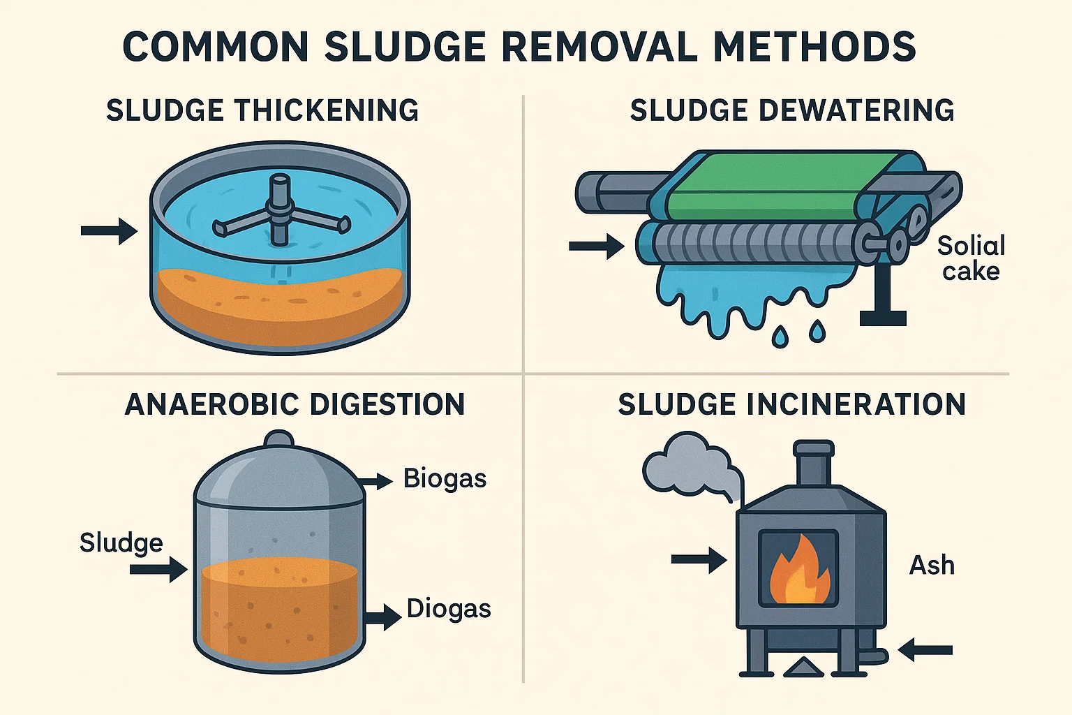 Ultieme gids voor het verwijderen van afvalwaterslib: methoden, kosten en best practices
