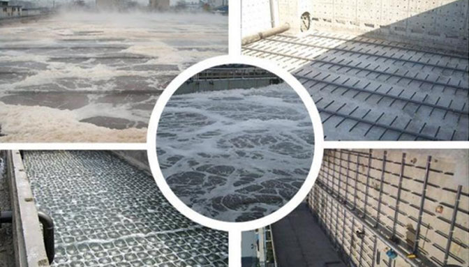 Plaatdiffusorsysteem voor afvalwaterbehandeling